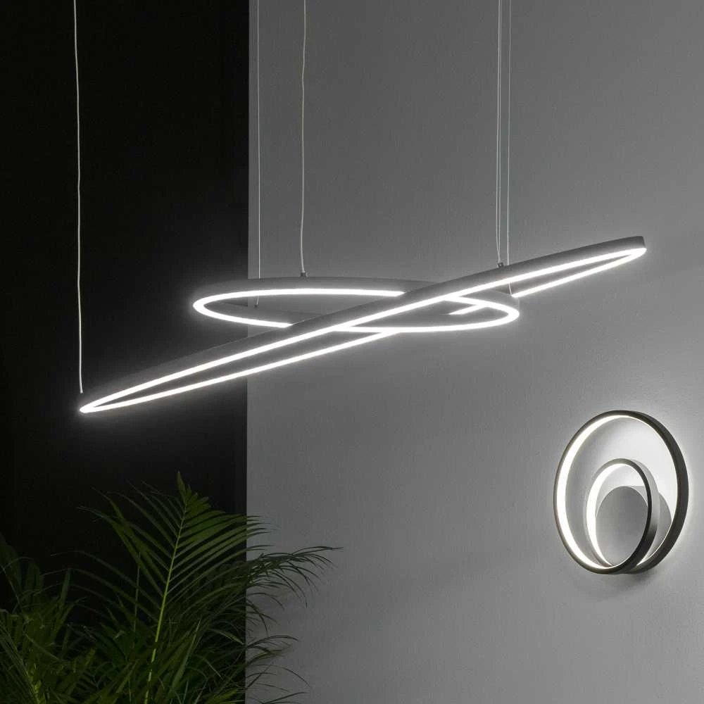 Ideal Lux Pakabinamas šviestuvas Oracle Slim Sp D150 Round 3000K Dali Bk