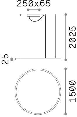 77W LED pakabinamas šviestuvas ORACLE SLIM, juodas, 4000K, dimeriuojamas, 342184