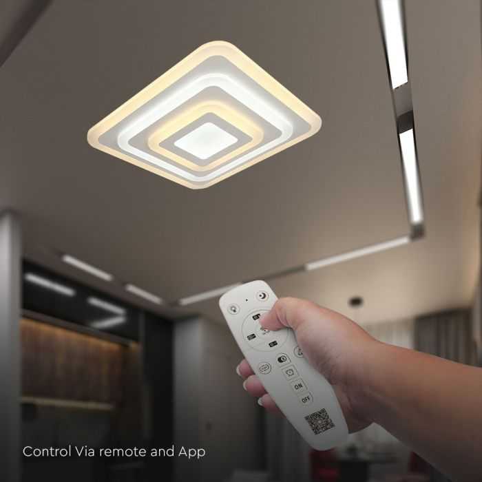 Lubinis šviestuvas V-tac 77W LED paviršinis šviestuvas, baltas, 3000-6500K, dimeriuojamas