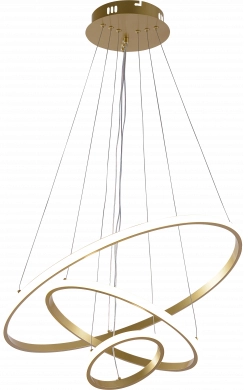 78W LED pakabinamas šviestuvas, 60cm, aukso sp., 3000K-6000K, dimeriuojamas