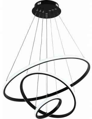78W LED pakabinamas šviestuvas, 60cm, juodas, 3000K-6000K, dimeriuojamas