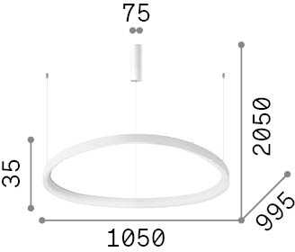 78W LED pakabinamas šviestuvas GEMINI, žalvario sp., 2700K, 341637