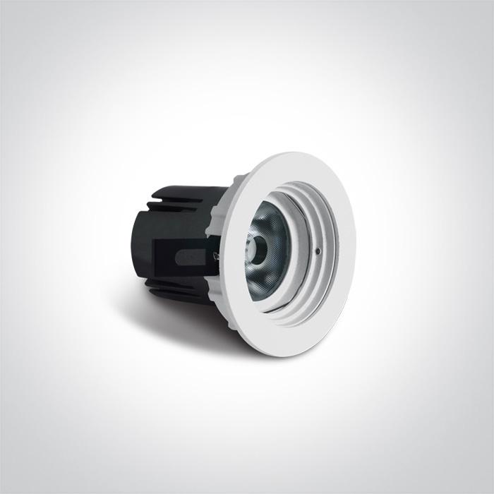 6,5W LED įleidžiamas šviestuvas, baltas, 3000K, 10107K/W/W