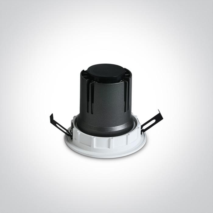 6,5W LED įleidžiamas šviestuvas, baltas, 3000K, 10107K/W/W