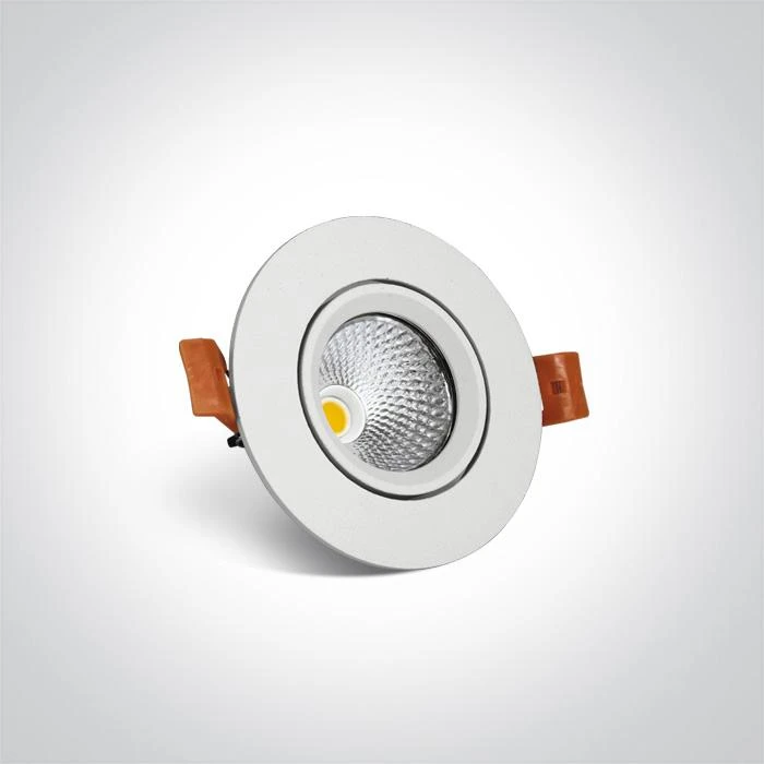 7W LED įleidžiamas pakreipiamas šviestuvas, baltas, 3000K, 11107B/W/W