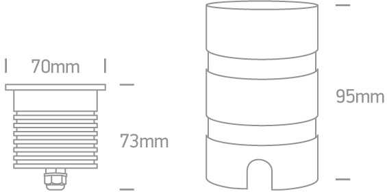 7W LED įleidžiamas į žemę šviestuvas, aliuminio sp., 3000K, 69056B/W