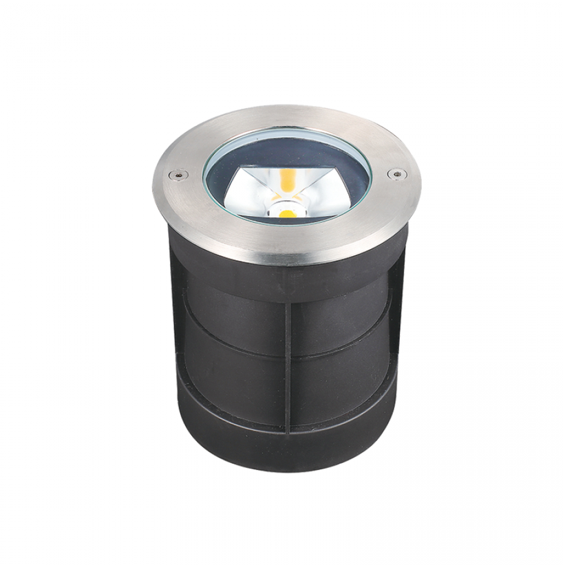 7W LED įleidžiamas į žemę šviestuvas, plieno sp., 3000K, IP67, E362