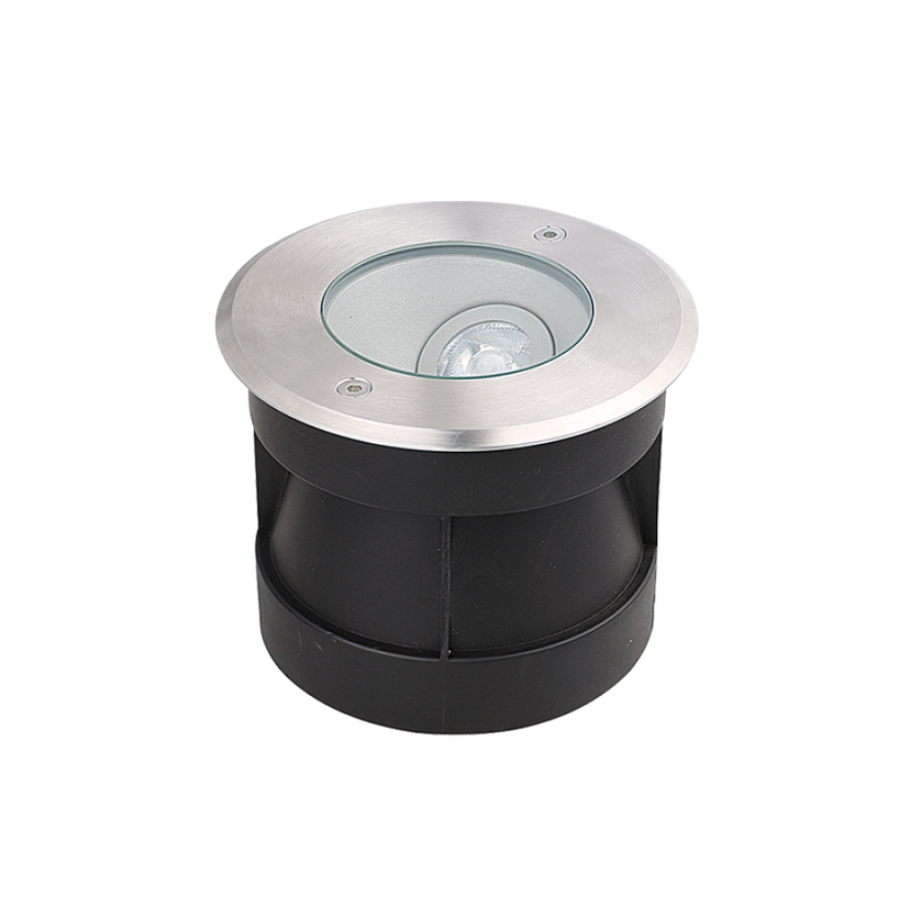 7W LED įleidžiamas į žemę šviestuvas, plieno sp., 3000K, IP67, E363