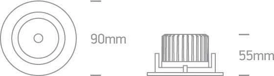 7W LED įleidžiamas pakreipiamas šviestuvas, baltas, 3000K, 11107B/W/W