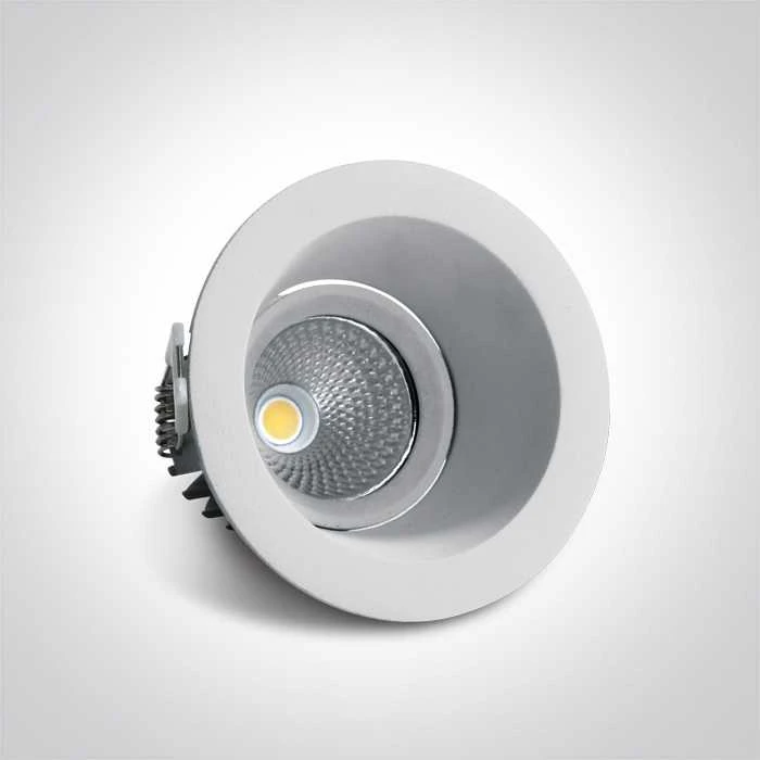 7W LED įleidžiamas pakreipiamas šviestuvas, baltas, 3000K, 11107FD/W/W