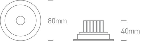 6,5W LED įleidžiamas pakreipiamas šviestuvas, baltas, 3000K, 11107P/W/W
