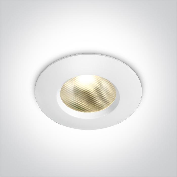 7W LED įleidžiamas šviestuvas, baltas, 2700/3000/4000K, dimeriuojamas, 10107PV/W/V