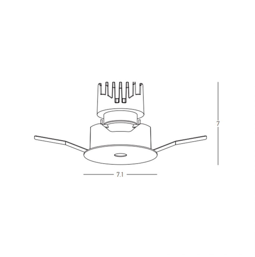 7W LED įleidžiamas šviestuvas, baltas, 2700K, S338