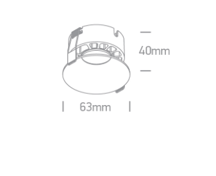 7W LED įleidžiamas šviestuvas, baltas, 3000/3500/4000K, 10107DX/W/V