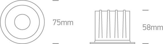 7W LED įleidžiamas šviestuvas, baltas, 3000/3500/4000K, 10107Z/W/V