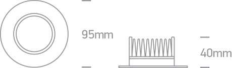 7W LED įleidžiamas šviestuvas, baltas, 3000-4000K-6000K, 10107UV/W/V