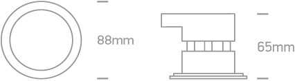 7W LED įleidžiamas šviestuvas, baltas, 3000K, dimeriuojamas, 10107DF/W