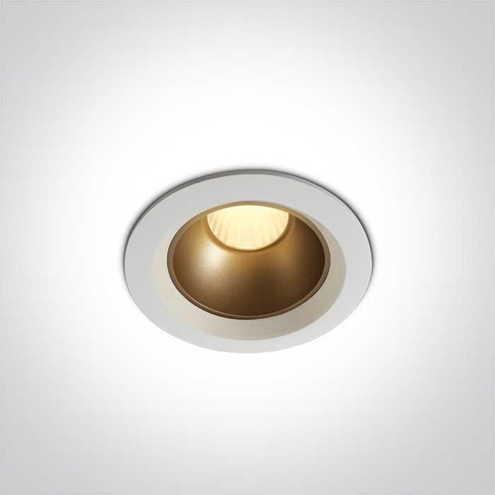 7W LED įleidžiamas šviestuvas, baltas, 3000K, 10107Z/W/W
