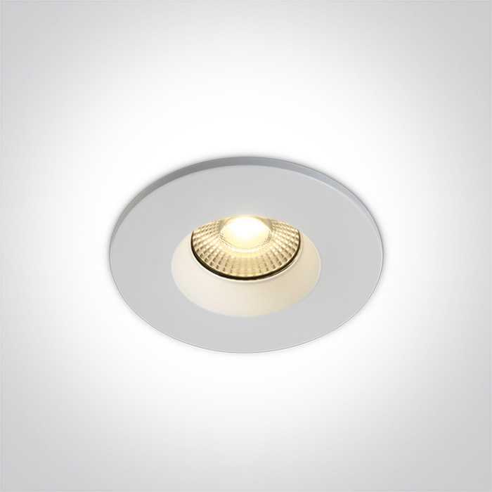 7W LED įleidžiamas šviestuvas, baltas, 3000K, dimeriuojamas, 10107DF/W