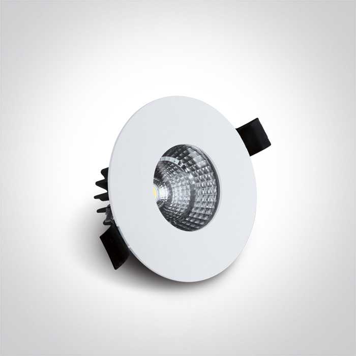 7W LED įleidžiamas šviestuvas, baltas, 3000K, IP54, 10107M/W/W