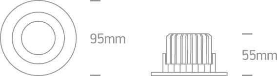 7W LED įleidžiamas šviestuvas, baltas, 3000K, 10107CA/W/W