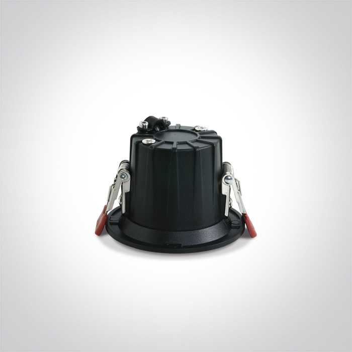 7W LED įleidžiamas šviestuvas, juodas, 3000K, 10107Z/B/W