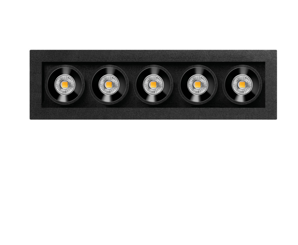 7W LED įleidžiamas šviestuvas Juodas FOSTER MICRO, juodas, 3000K