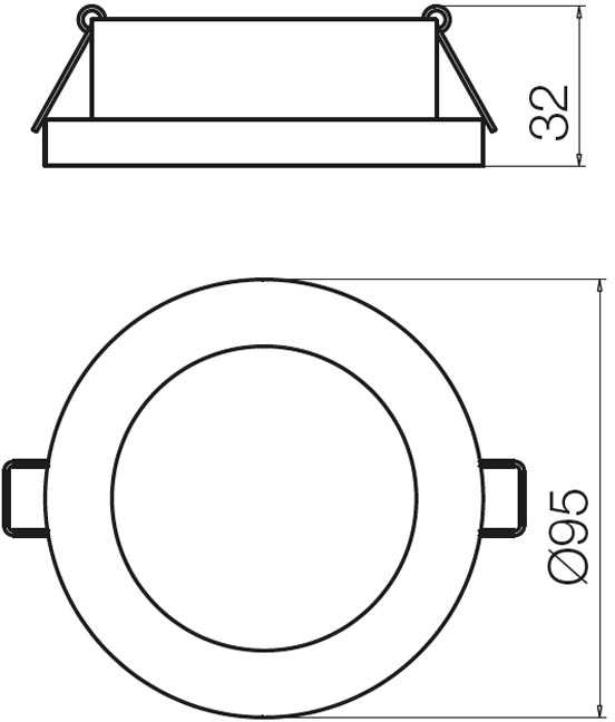 7W LED įleidžiamas šviestuvas MT 137 LED, baltas, 4000K, IP44