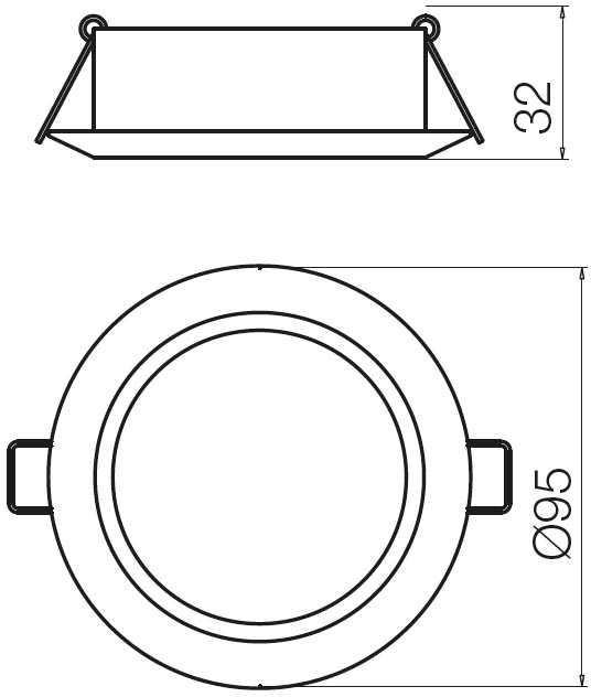 7W LED įleidžiamas šviestuvas MT 138 LED, chromo sp., 4000K, IP44