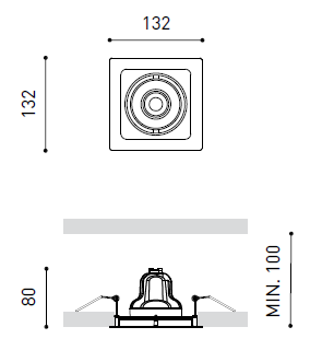 7W LED įleidžiamas šviestuvas TWIST, 3000K (šiltai balta), baltas