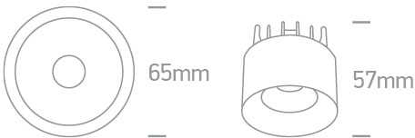 7W LED įleidžiamo montavimo šviestuvas, baltas, 3000K, 10107A/W/W