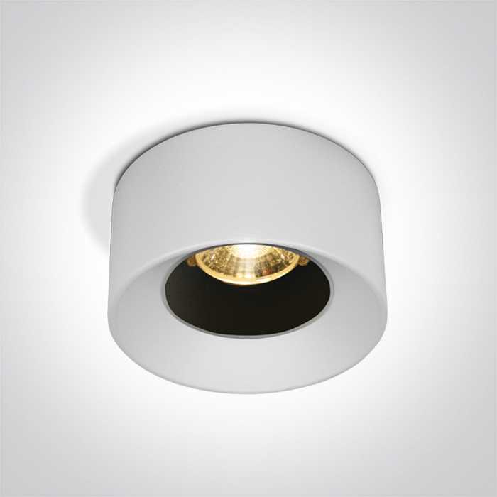 7W LED įleidžiamo montavimo šviestuvas, baltas, 3000K, 10107A/W/W