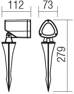 7W LED įsmeigiamas lauko šviestuvas FELIX, tamsiai pilkas, 3000K, IP65, 9041