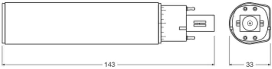 Ledvance 7W LED lemputė DULUX, G24q-2, baltos matinės sp., 3000K