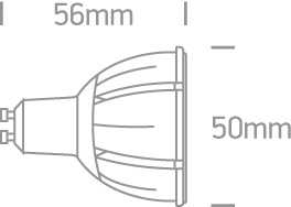 7W LED lemputė, GU10, 3000K, 7306GC/W