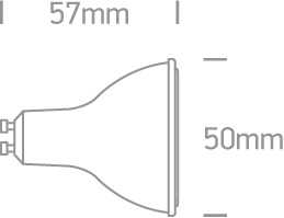 7W LED lemputė, GU10, 3000K, 7307BG/W