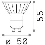 7W LED lemputė GU10, 3000K, 123943