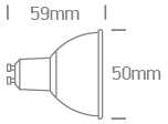7W LED lemputė, GU10, 60°, balta, 2700/3000/4000K, 7307G/V