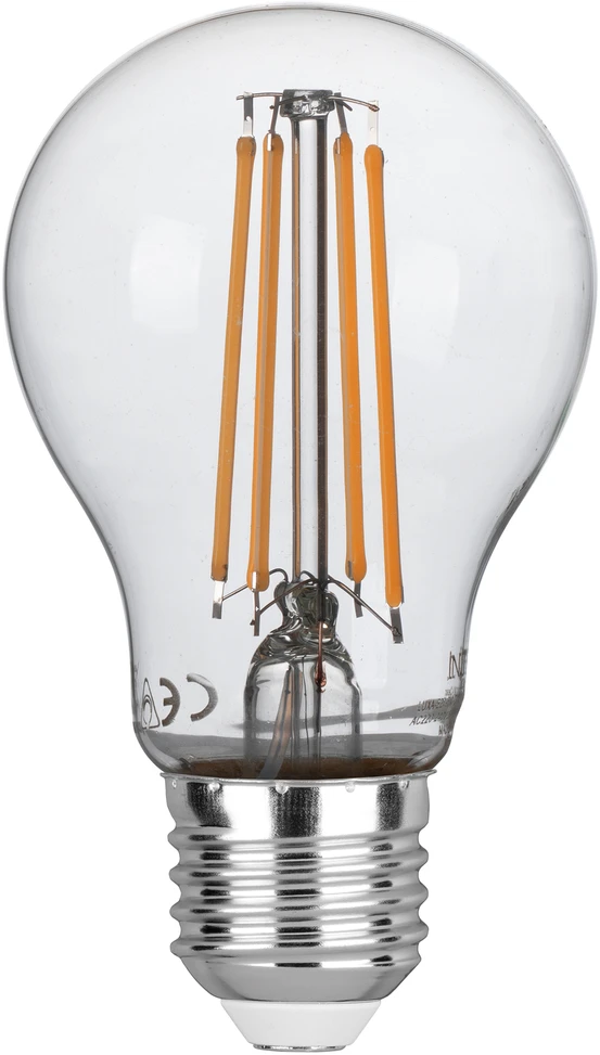 7W LED lemputė, skaidri, E27, 4000K
