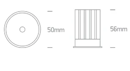 7W LED modulis, 3000K, IP65, dimeriuojamas, 7307M/W