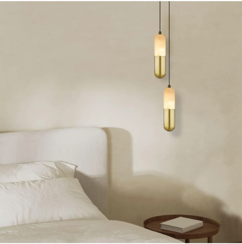 7W LED pakabinamas šviestuvas, baltos/žalvario sp., 3000K, dimeriuojamas, 2545