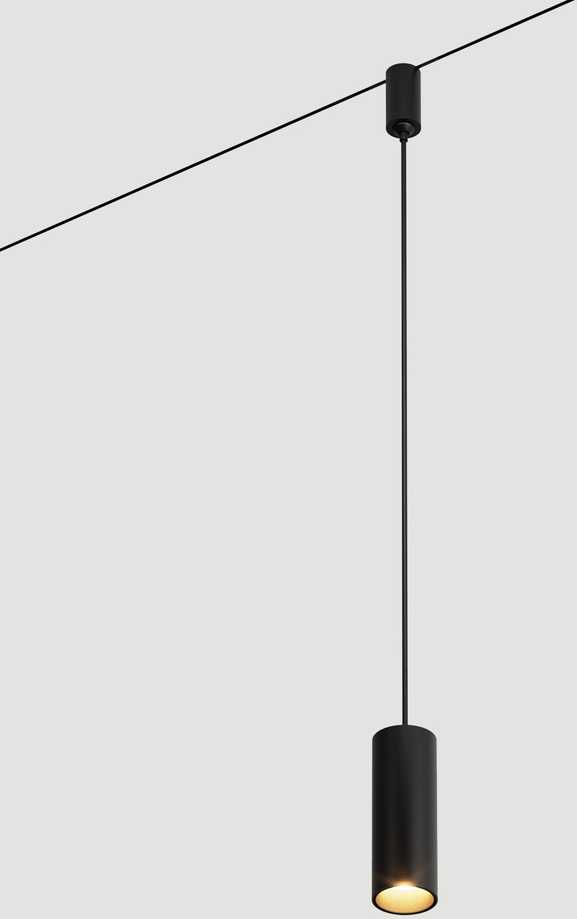 7W LED pakabinamas šviestuvas į magnetinę sistemą ZAMBELIS MAGNETIC 3MM, juodas, 3000K, dimeriuojamas, 25124
