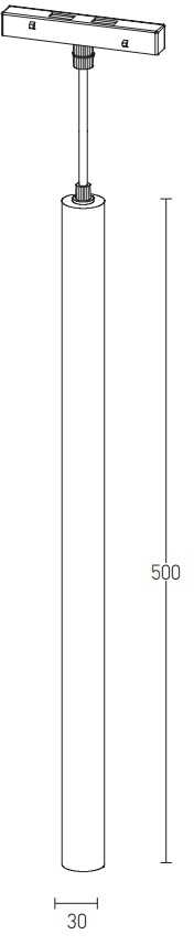 7W LED pakabinamas šviestuvas, juodas, 3000K, DALI, 2081-D