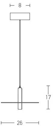 7W LED pakabinamas šviestuvas, juodas, 3000K, 18139-B