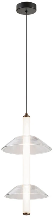 7W LED pakabinamas šviestuvas, juodos sp./skaidrus, 2700/3000K, dimeriuojamas, 26125