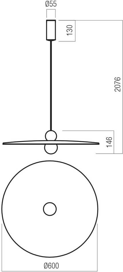 7W LED pakabinamas šviestuvas NUWA, juodos/tamsiai pilkos/oranžinės sp., 3000K, 01-3536