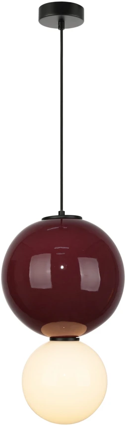 7W LED pakabinamas šviestuvas PIEVE, raudonos/violetinės/matinės baltos sp., 3000K