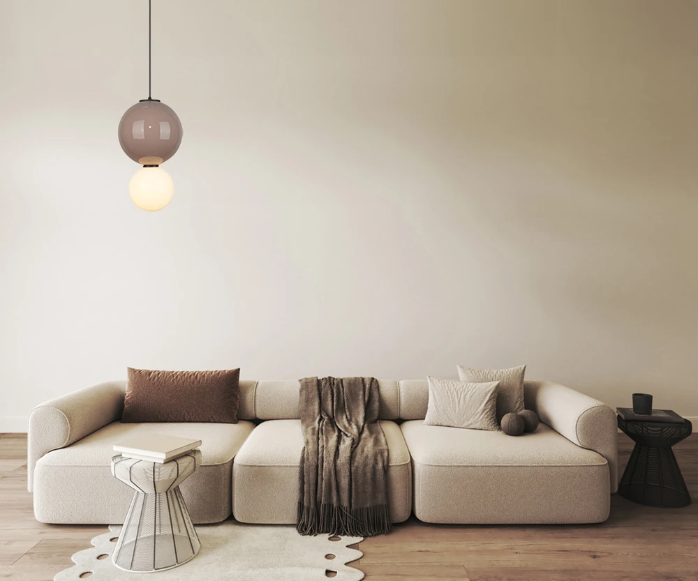 7W LED pakabinamas šviestuvas PIEVE, rudos/smėlio/baltos sp., 3000K