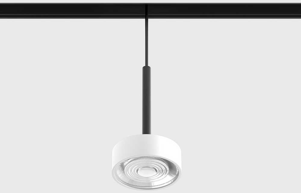 7W LED pakabinamas šviestuvas SOL MINI P į magnetinę sistemą IN_LINE, baltos/juodos sp., 3000K, 48V, 24°