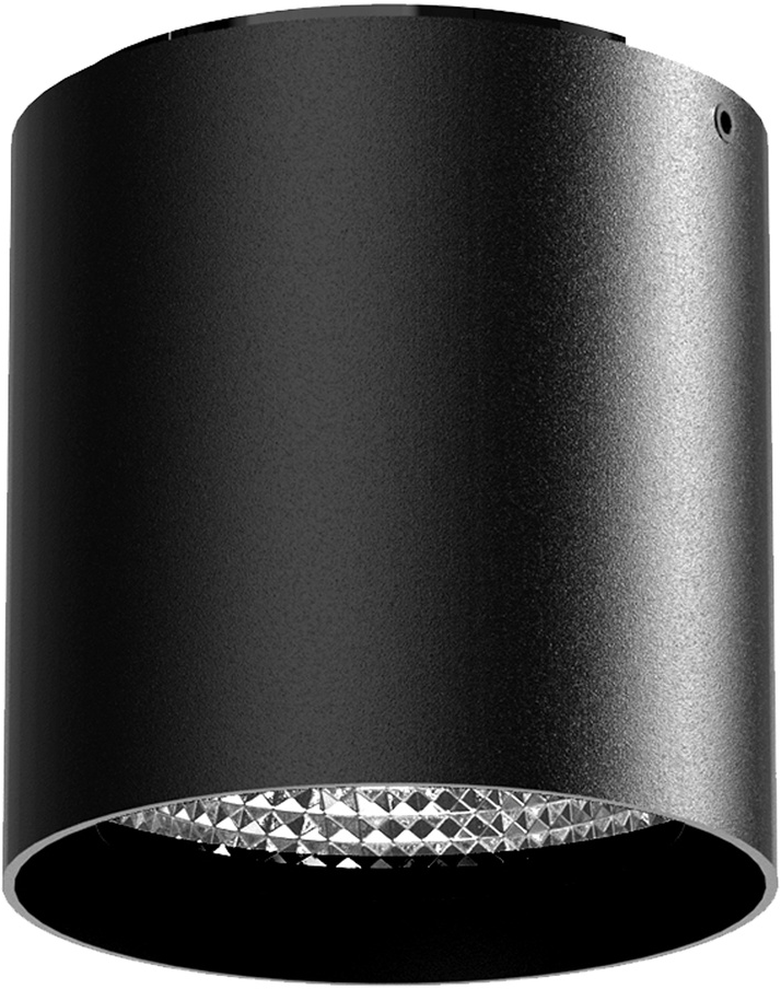 7W LED paviršinis fasado šviestuvas CEILING ROUND, juodas, 3000K, 60°, IP65